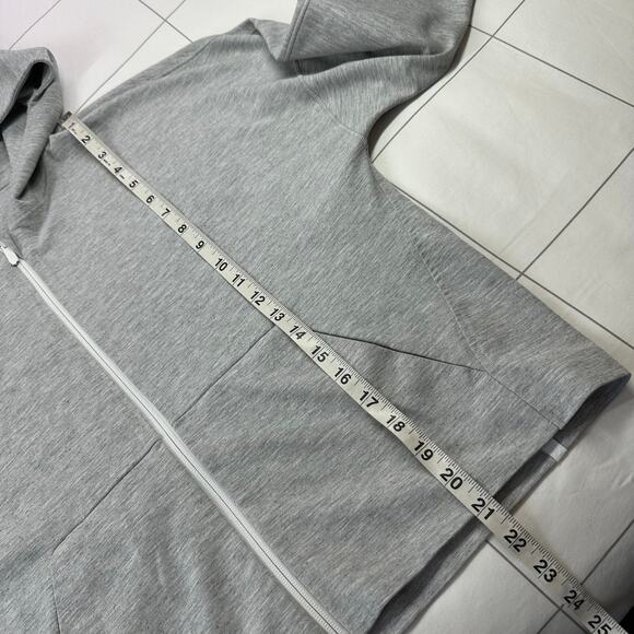 Lululemon Hoodie Womens 8 Heathered Power Gray Minimal Zip Up Athletic Sporty - Picture 9 of 9